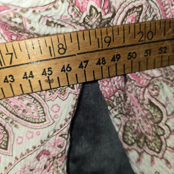 Curly Girl 90's Paisley Square neck Boho top with Tie in Back Size M L - Picture 5 of 7